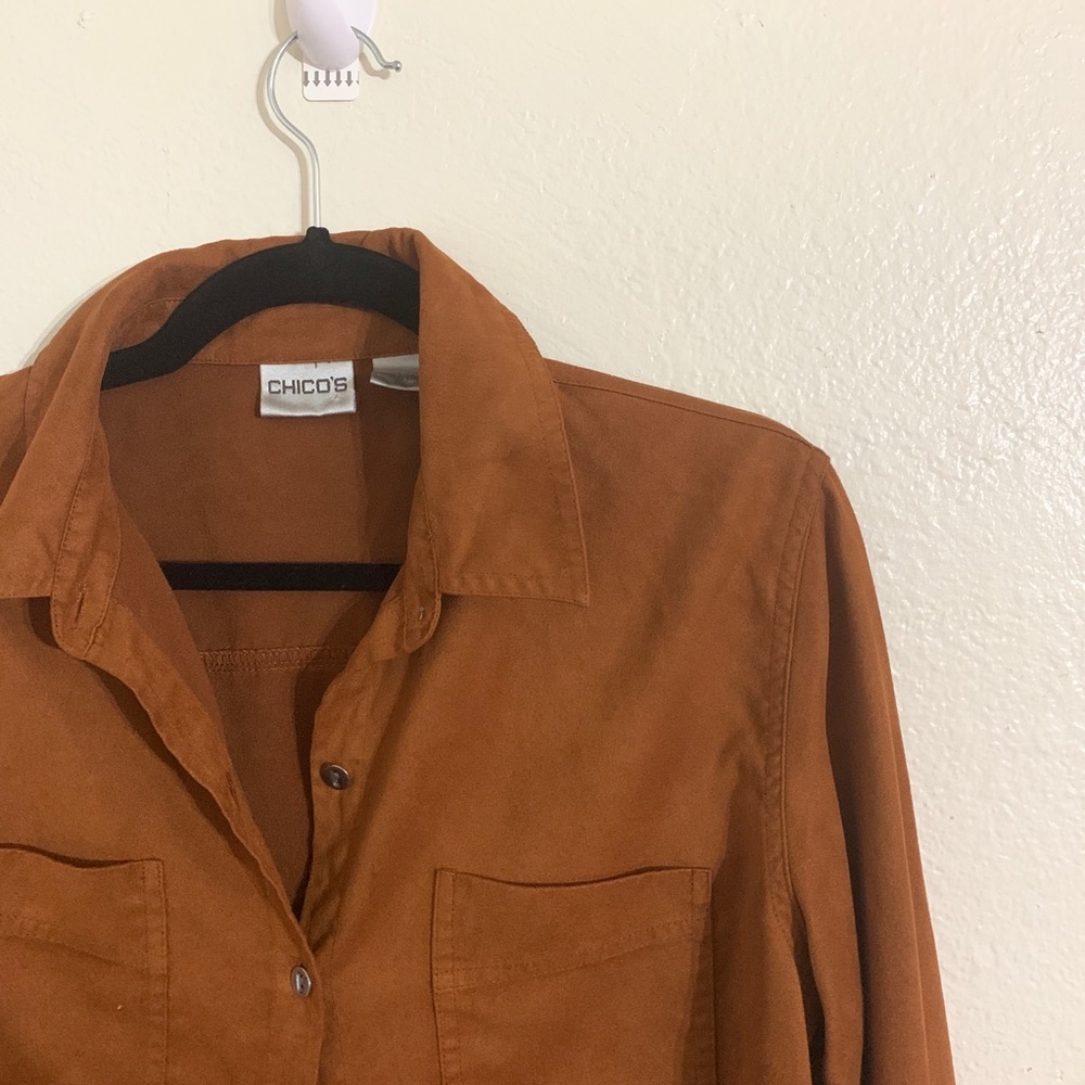 Suede button up